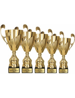 Puchar 7098 złoty z uchwytami i marmurową podstawą