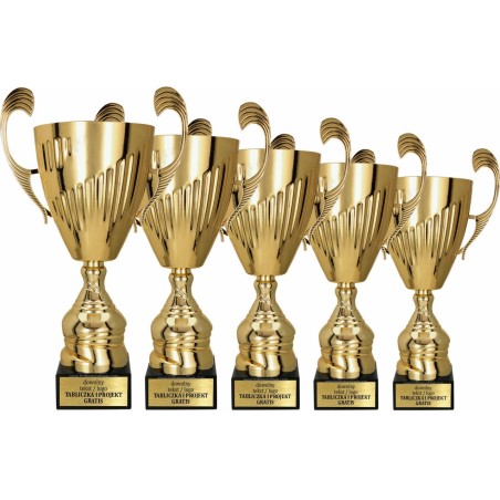 Puchar 7098 złoty z uchwytami i marmurową podstawą