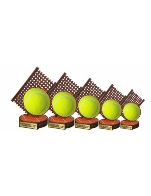 Drewniana statuetka tenis ziemny piłka kort