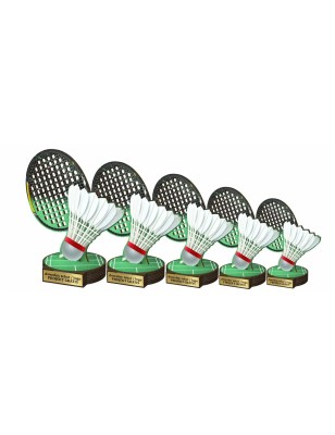Drewniana statuetka badminton lotka rakieta