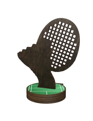 Statuetka drewniana - seria RW badminton lotka rakieta