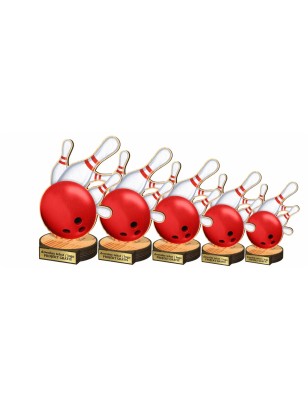 Drewniana statuetka kręgle bowling kula