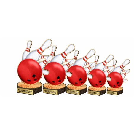 Drewniana statuetka kręgle bowling kula