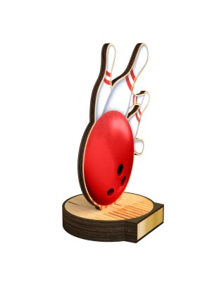 Statuetka drewniana - seria RW kręgle bowling kula