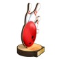 Drewniana statuetka kręgle bowling kula