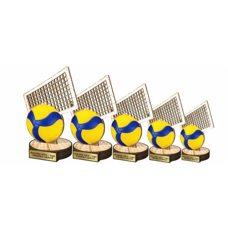 Drewniana statuetka siatkówka piłka siatkowa