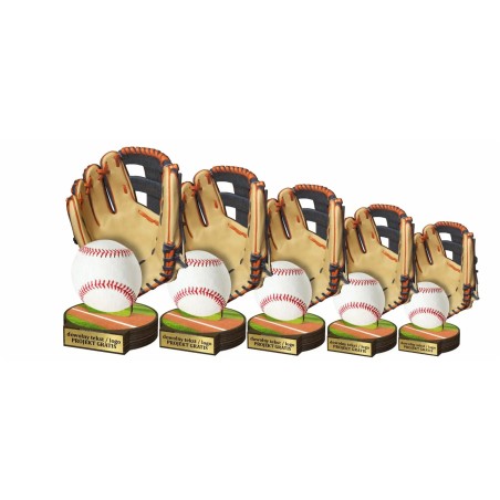 Drewniana statuetka Baseball rękawica baseballowa