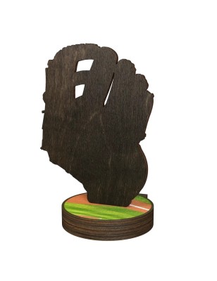 Statuetka drewniana - seria RW Baseball rękawica baseballowa