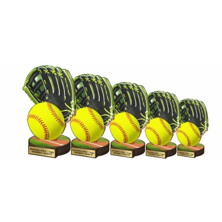 Drewniana statuetka Softball baseball