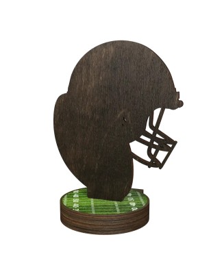 Statuetka drewniana - seria RW futbol amerykański kask piłka