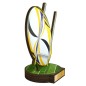 Drewniana statuetka Rugby z piłką i bramką Drewniana statuetka Rugby z piłką i bramką