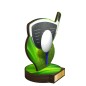 Drewniana statuetka golfowa z kijem i piłką Golf