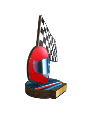 Statuetka drewniana - seria RW gokarty karting Motosport