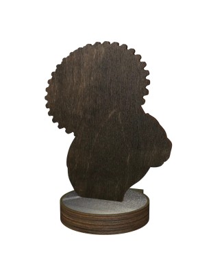 Statuetka drewniana - seria RW Kolarstwo z kasetą i kaskiem