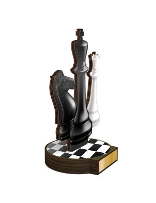 Statuetka drewniana - seria RW Szachy figury szachowe szachownica