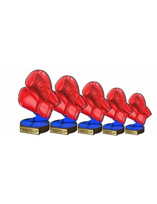 Drewniana statuetka Boks rękawice bokserskie
