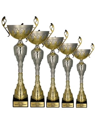 7255 – elegancki puchar z marmurową podstawą i podiumowym stylem