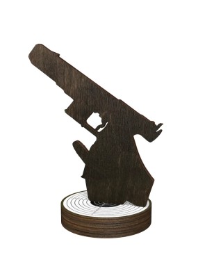 Statuetka drewniana - seria RW strzelectwo pistolet turniej strzelecki