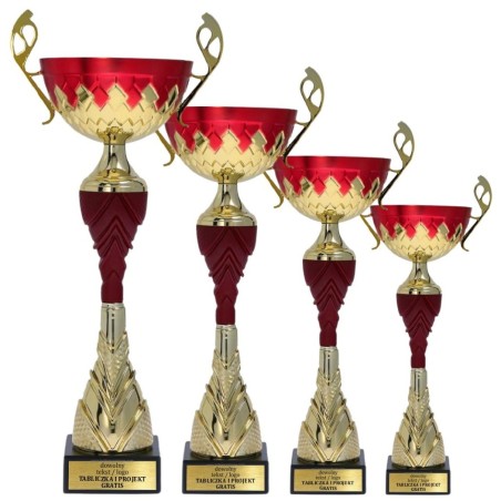 Puchar 7256 z czerwonym akcentem i personalizacją