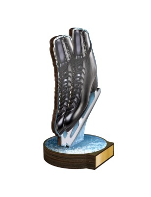 Statuetka drewniana - seria RW Łyżwiarstwo z motywem łyżwiarskim