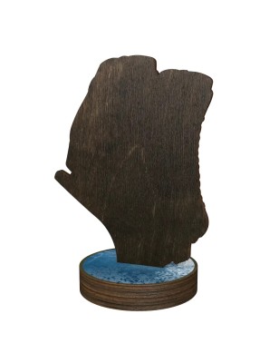 Statuetka drewniana - seria RW Łyżwiarstwo z motywem łyżwiarskim