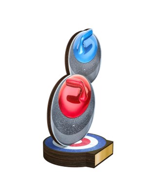 Statuetka drewniana - seria RW Curling turniej curlingowy