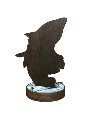 Statuetka drewniana - seria RW wędkarstwo leszcz kołowrotek