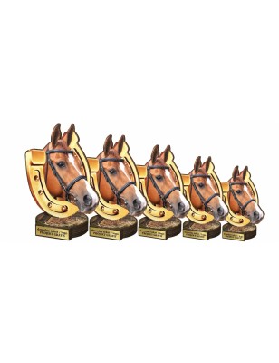 Drewniana statuetka Jeździectwo zawody jeździeckie