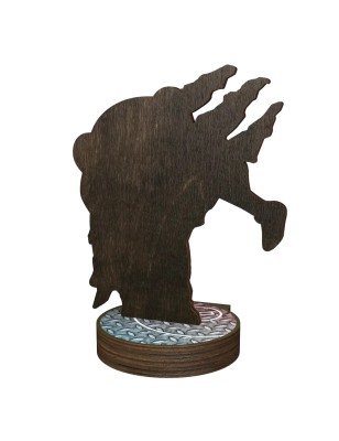 Statuetka drewniana - seria RW Drewniana statuetka Zapasy zawody zapaśnicze