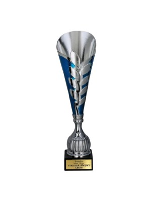 7261 – dekoracyjny puchar w srebrno-niebieskiej kolorystyce