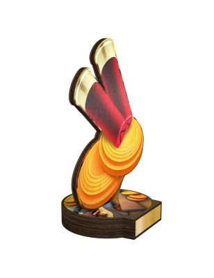 Statuetka drewniana - seria RW strzelectwo rzutki trap skeet