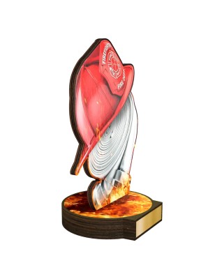 Statuetka drewniana - seria RW Straż Pożarna trofeum dla strażaka
