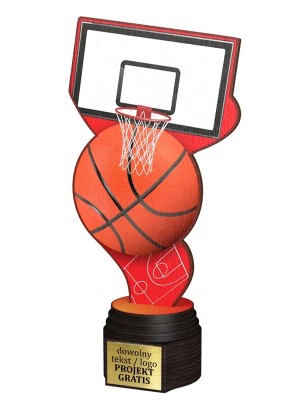 Drewniana statuetka ACTCW koszykówka piłka kosz