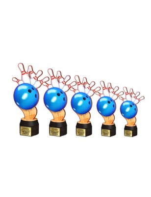 Drewniana statuetka ACTCW kręgle bowling strike