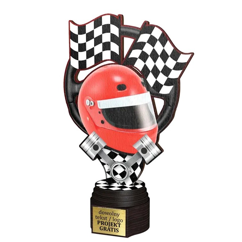 Drewniana statuetka ACTCW motosport mistrz kierownicy