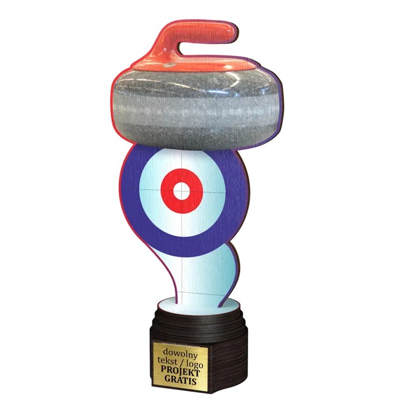 Drewniana statuetka ACTCW mistrz precyzji curling