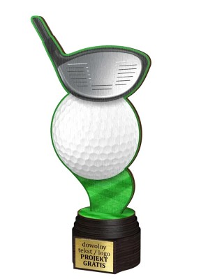 Drewniana statuetka ACTCW Golf zawody golfowe