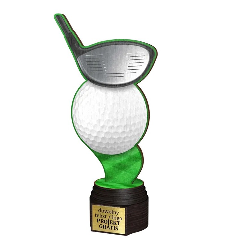 Drewniana statuetka ACTCW Golf zawody golfowe