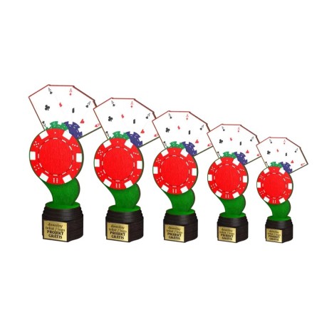 Drewniana statuetka poker gry karciane