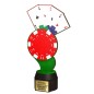 Drewniana statuetka poker gry karciane