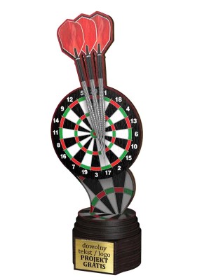 Drewniana statuetka ACTCW zawody w rzutki Dart