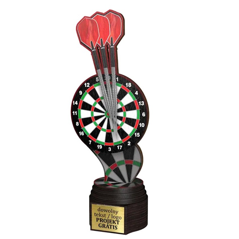 Drewniana statuetka ACTCW zawody w rzutki Dart Drewniana statuetka ACTCW zawody w rzutki Dart