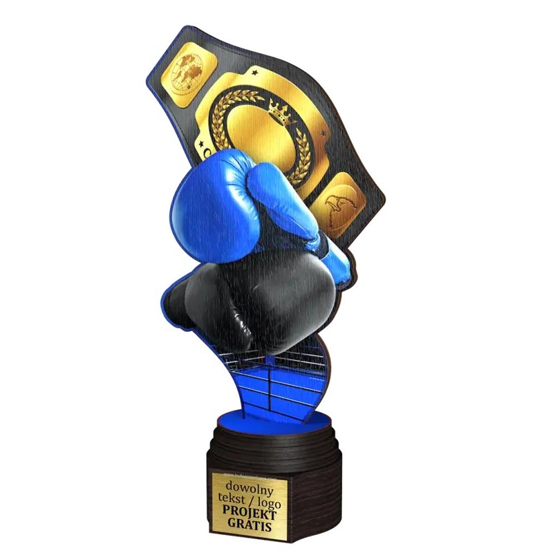 Drewniana statuetka Boks mistrz ringu Drewniana statuetka Boks mistrz ringu