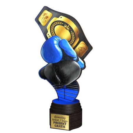 Drewniana statuetka Boks mistrz ringu