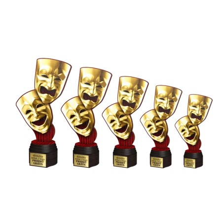 Drewniana statuetka ACTCW teatr sztuka maski