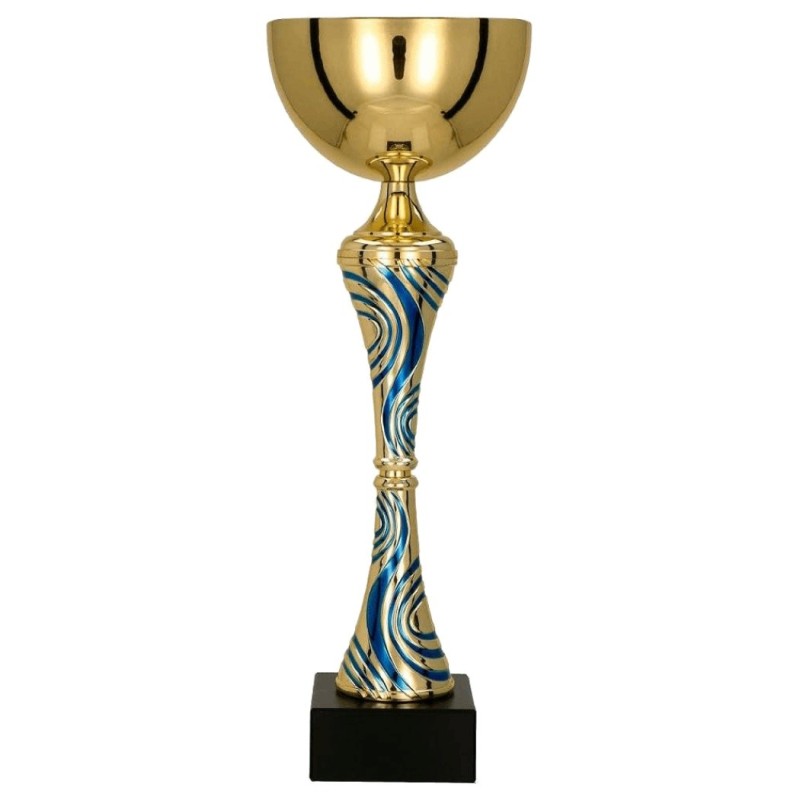 Puchar sportowy 8358 w złoto-niebieskiej odsłonie