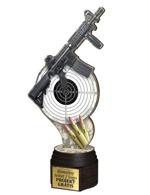 Drewniana statuetka ACTCW strzelectwo dynamiczne karabin