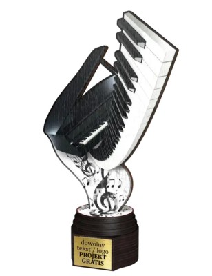 Drewniana statuetka ACTCW Muzyka Pianino Fortepian