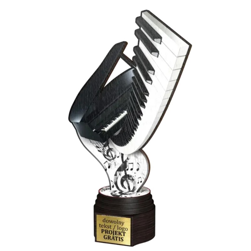 Drewniana statuetka ACTCW Muzyka Pianino Fortepian Drewniana statuetka ACTCW Muzyka Pianino Fortepian