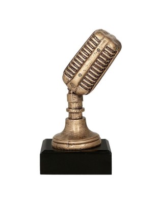 Brązowa statuetka mikrofon RFST2079 muzyka wokal